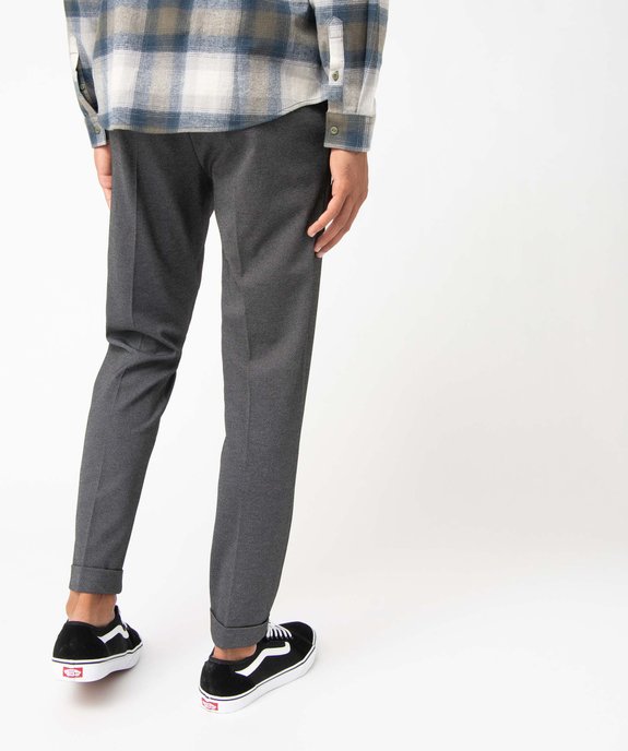Pantalon de costume homme en toile extensible longueur chevilles vue3 - GEMO (HOMME) - GEMO