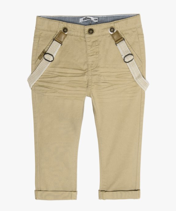 Pantalon bébé garçon chino avec bretelles amovibles vue1 - GEMO(BEBE DEBT) - GEMO