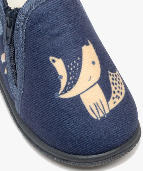 Chaussons bébé garçon bottillons à zip petit renard vue6 - GEMO 4G BEBE - GEMO