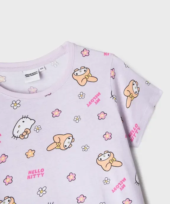 Chemise de nuit manches courtes à motifs fille - Hello Kitty vue1 - HELLO KITTY - GEMO
