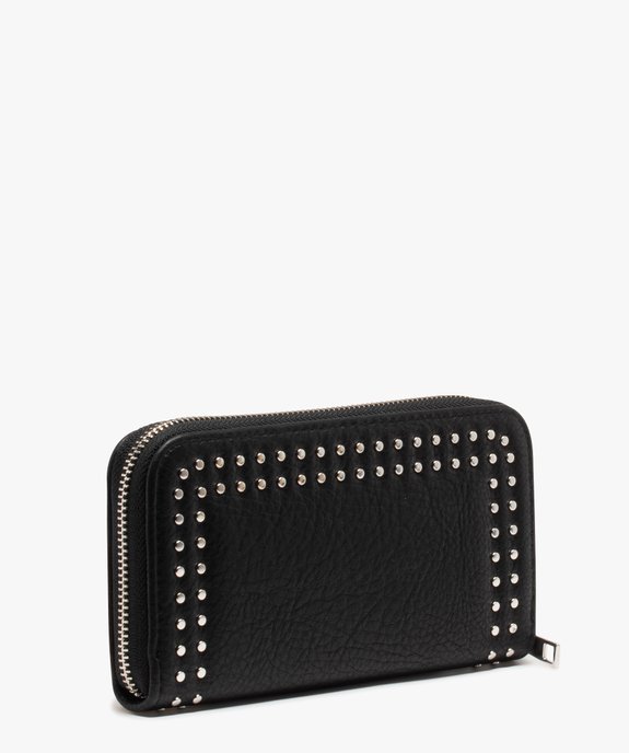 Portefeuille femme grand format avec clous métalliques vue2 - GEMO (ACCESS) - GEMO