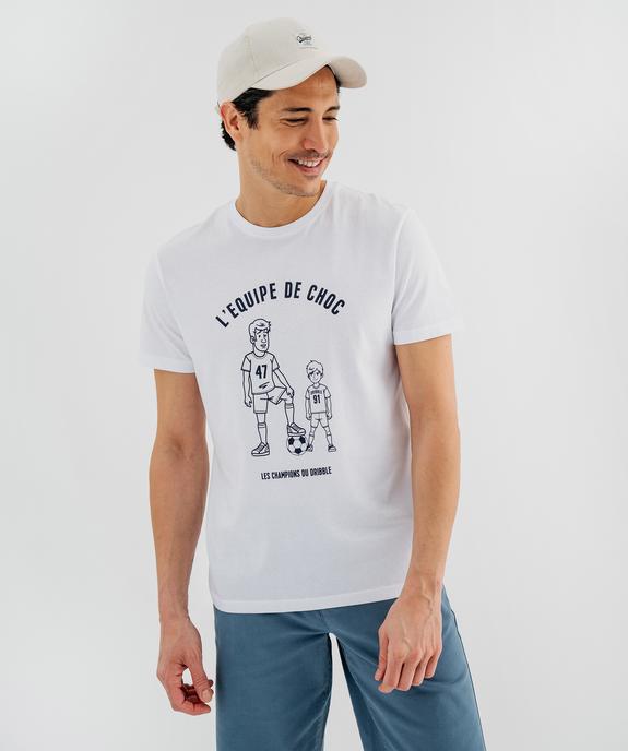 Tee-shirt manches courtes en jersey imprimé homme vue1 - GEMO 4G HOMME - GEMO