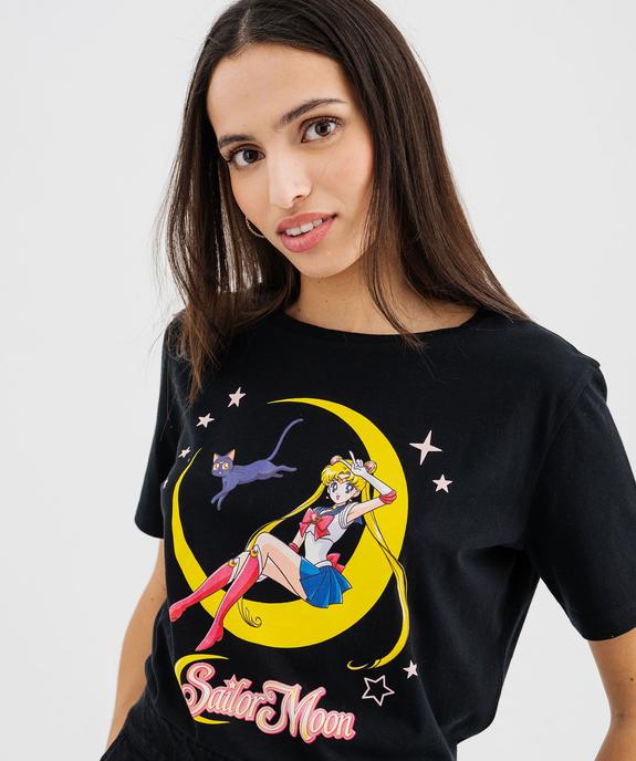 Tee-shirt manches courtes femme avec large motif - Sailor Moon vue2 - SAILOR MOON - GEMO