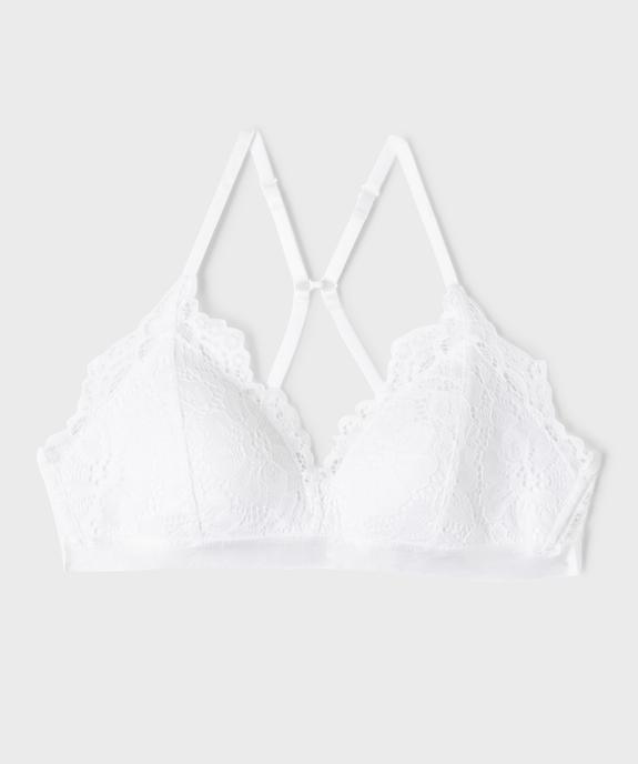 Soutien-gorge triangle en dentelle à bretelles multi-positions fille vue1 - GEMO (JUNIOR) - GEMO
