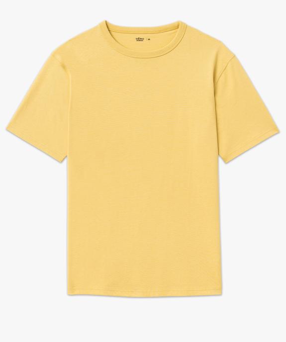 Tee-shirt à manches courtes uni homme vue4 - GEMO 4G HOMME - GEMO