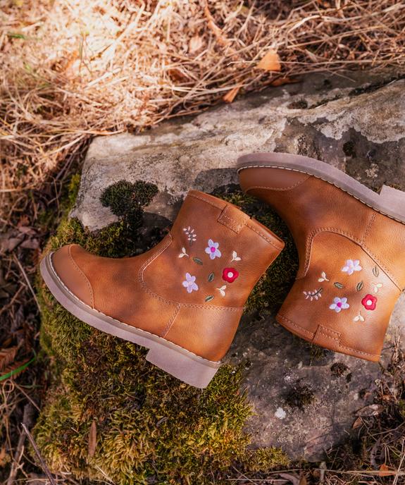 Boots avec motifs fleuris brodés fille - Lovely Wings vue1 - LOVELY WINGS - GEMO