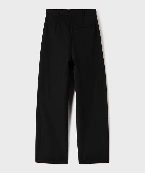 Pantalon en toile coupe large à pinces fille vue8 - GEMO (JUNIOR) - GEMO
