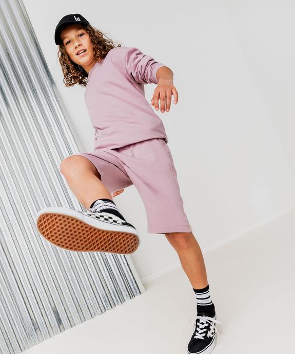 Bermuda en maille intérieur bouclette garçon  vue9 - GEMO (JUNIOR) - GEMO