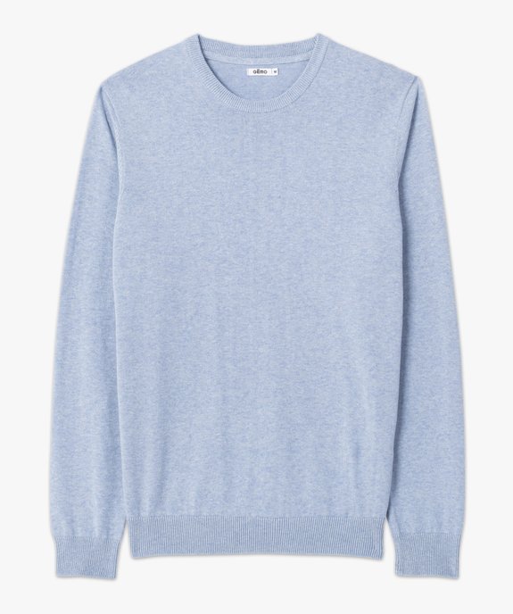 Pull à col rond en coton homme vue8 - GEMO (HOMME) - GEMO