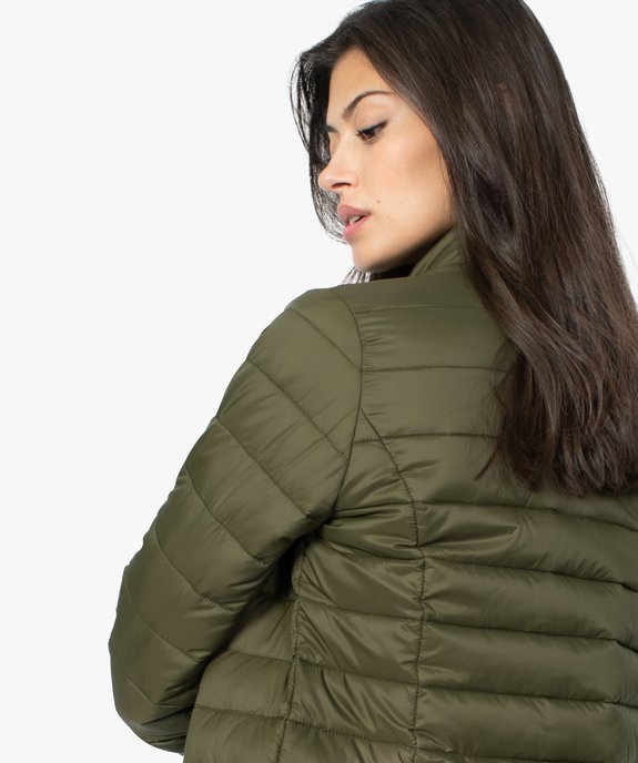 Doudoune femme legere avec col montant et fermeture zippee GEMO