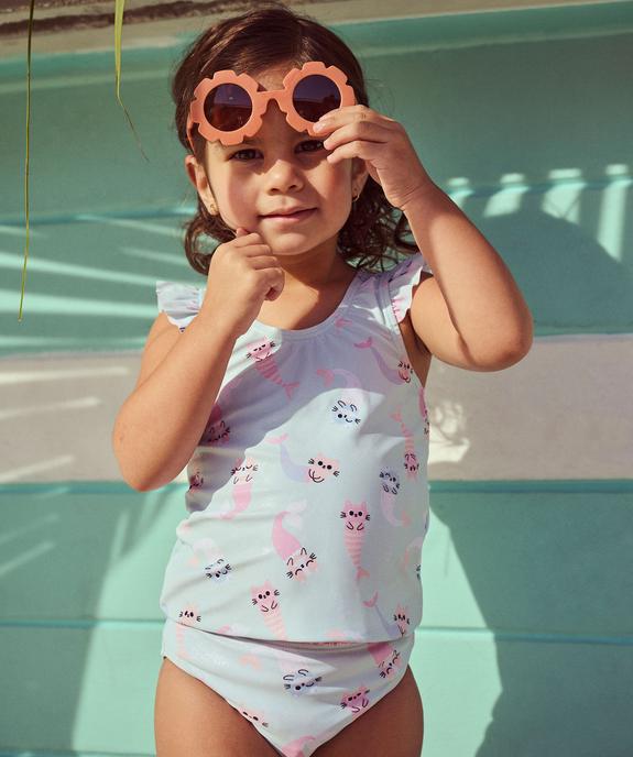 Maillot de bain 2 pièces à motifs chats bébé fille vue5 - GEMO(BEBE DEBT) - GEMO