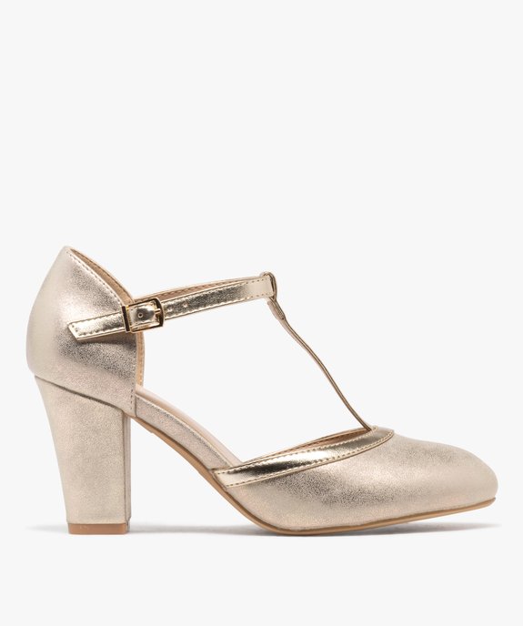 Escarpins salomés brillants à talon large femme vue2 - VALENTINA BALDA - GEMO