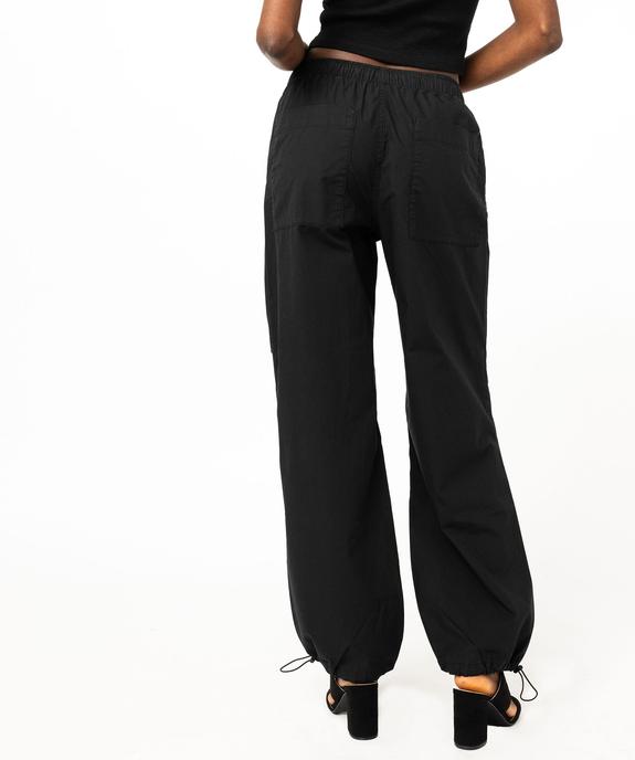 Pantalon baggy en toile de coton femme vue3 - GEMO(FEMME PAP) - GEMO