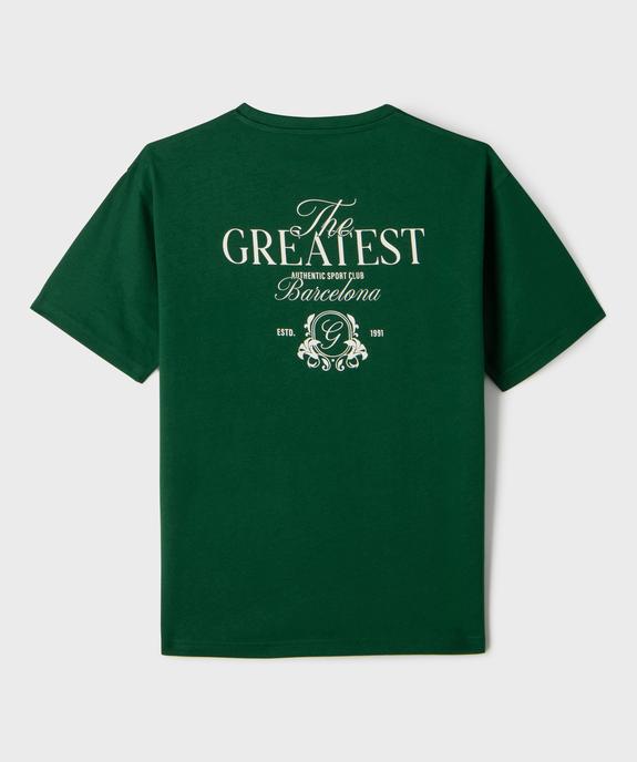 Tee-shirt manches courtes motif poitrine et dos garçon vue3 - GEMO 4G GARCON - GEMO