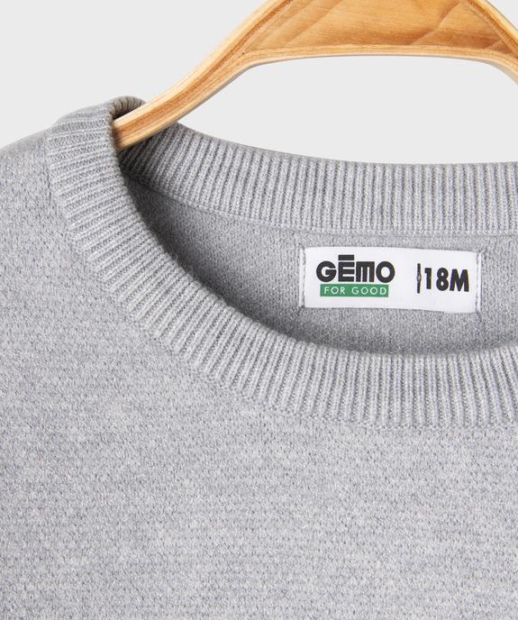 Pull en maille épaisse avec message bébé fille vue3 - GEMO(BEBE DEBT) - GEMO