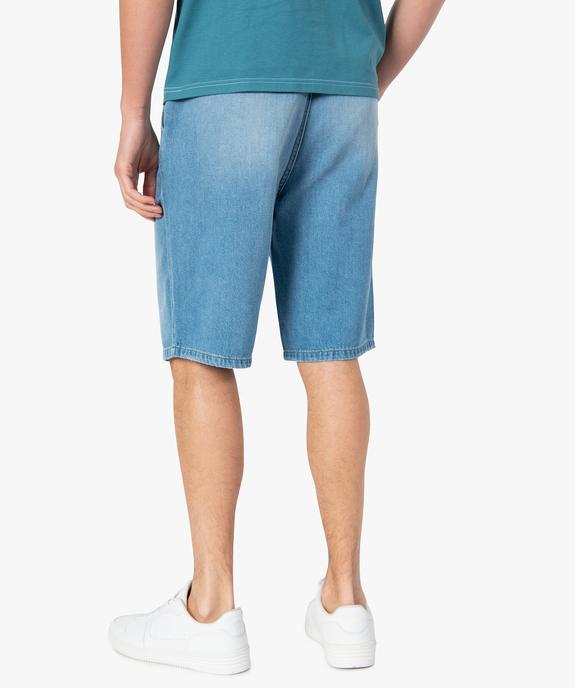 Bermuda en jean homme délavé coupe chino vue3 - GEMO (HOMME) - GEMO