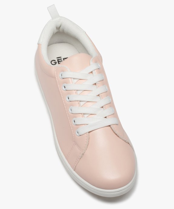 Tennis femme à lacets unies avec contrefort pailleté vue6 - FOLLOW ME - GEMO