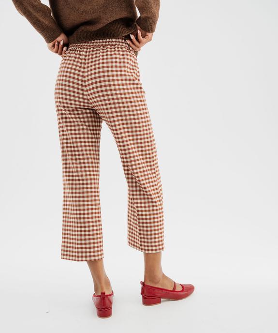 Pantalon à carreaux 7/8e femme vue4 - GEMO(FEMME PAP) - GEMO