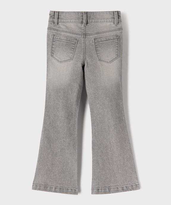 Jean flare en denim de coton stretch fille vue3 - GEMO (ENFANT) - GEMO