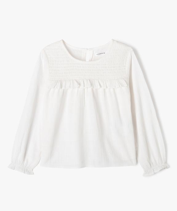 Chemise manches longues avec haut smoké fille - LuluCastagnette vue2 - LULUCASTAGNETTE - GEMO
