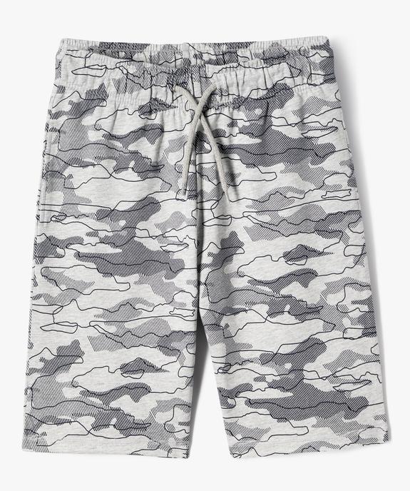 Bermuda en maille à taille élastiquée garçon vue1 - GEMO (JUNIOR) - GEMO