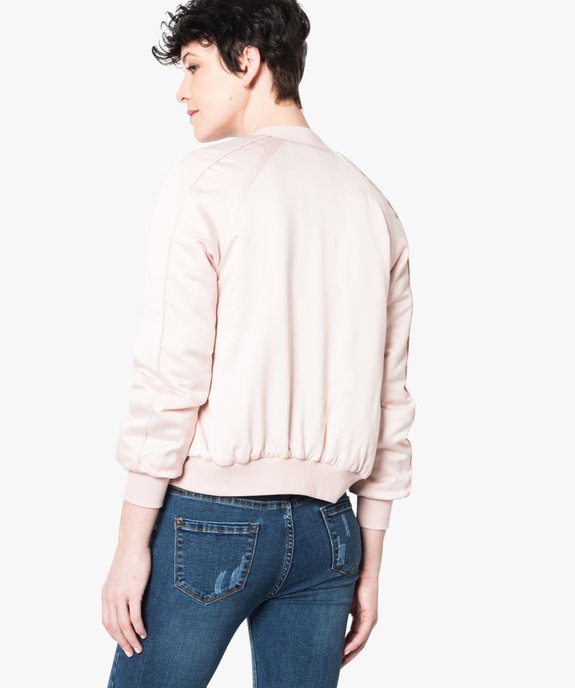 Bomber satiné uni vue3 - FOLLOW ME - GEMO