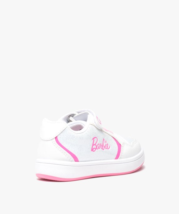 Baskets fille pailletées à scratch et à lacets - Barbie  vue4 - BARBIE - GEMO