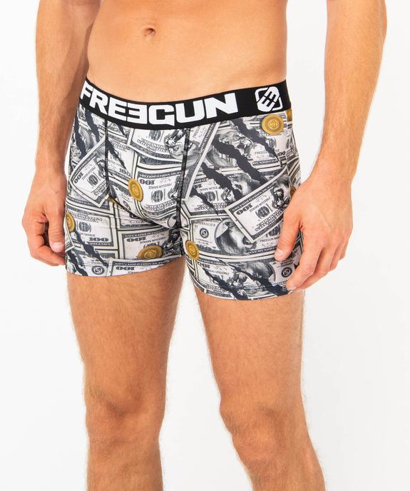 Boxer homme imprimé Dollars - Freegun vue2 - FREEGUN - GEMO