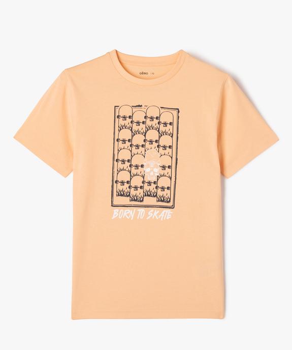 Tee-shirt manches courtes imprimé skate garçon vue3 - GEMO 4G GARCON - GEMO