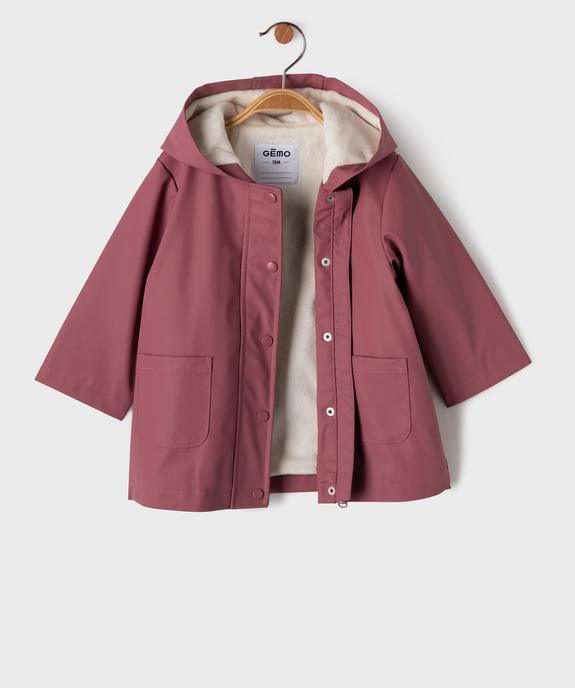 Imperméable chaudement doublé en matière déperlante bébé fille vue2 - GEMO(BEBE DEBT) - GEMO