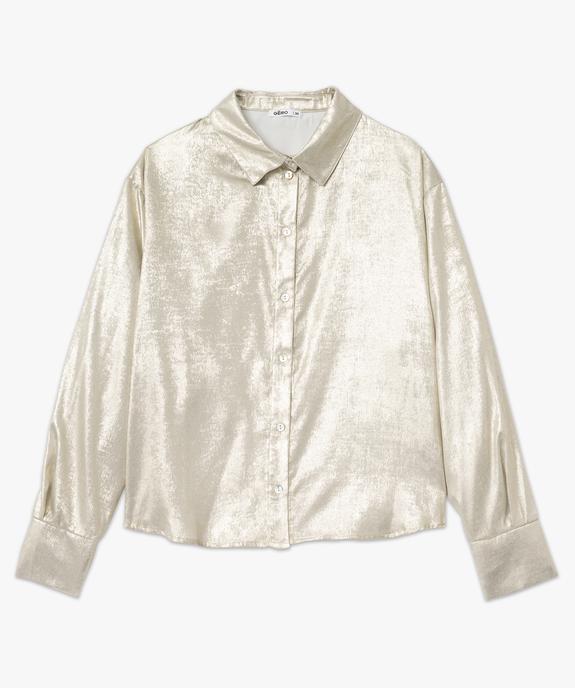 Chemise courte à manches longues en matière pailletée femme vue4 - GEMO(FEMME PAP) - GEMO