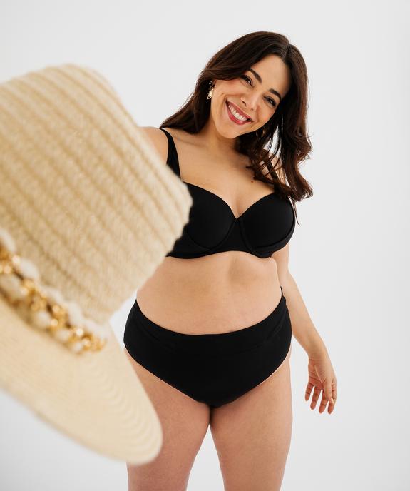 Haut de maillot de bain à armatures en maille texturée femme grande taille vue2 - GEMO (PLAGE) - GEMO
