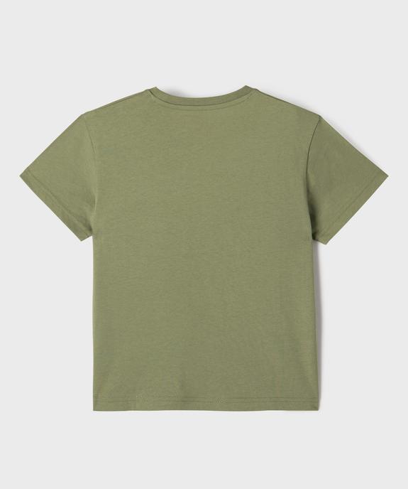 Tee-shirt manches courtes en jersey de coton imprimé estival garçon vue3 - GEMO 4G GARCON - GEMO