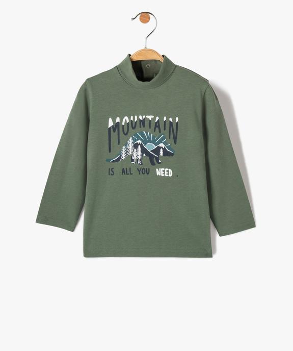 Tee-shirt bébé garçon à manches longues et col roulé vue1 - GEMO 4G BEBE - GEMO