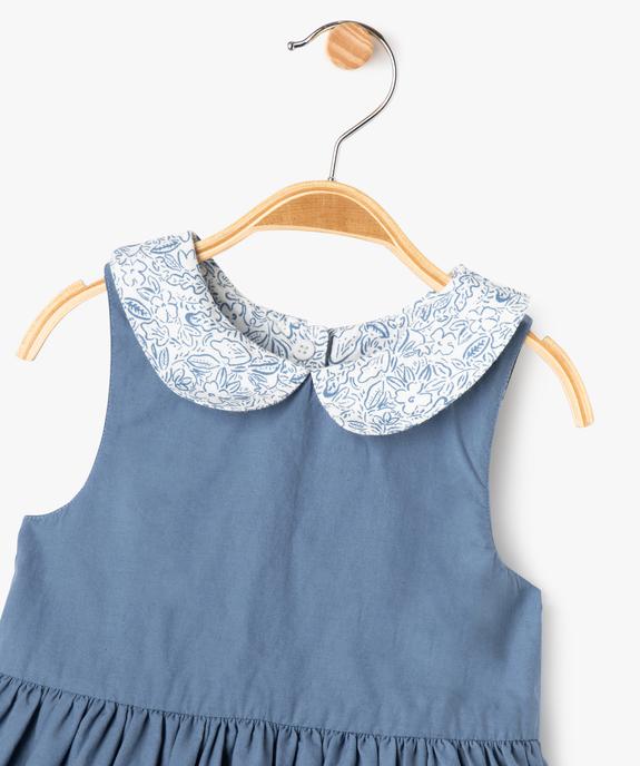 Robe réversible avec col Claudine bébé fille vue5 - GEMO(BEBE DEBT) - GEMO