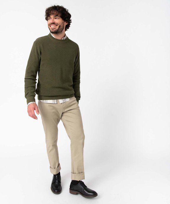 Pull homme en maille unie vue5 - GEMO (HOMME) - GEMO