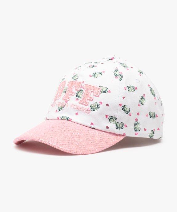 Casquette fille à motifs et visière pailletée vue1 - GEMO (ENFANT) - GEMO