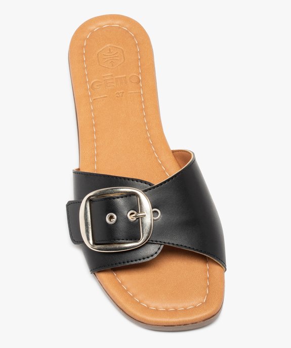 Mules femme à talon plat et bride à boucle ajustable vue5 - GEMO (CASUAL) - GEMO