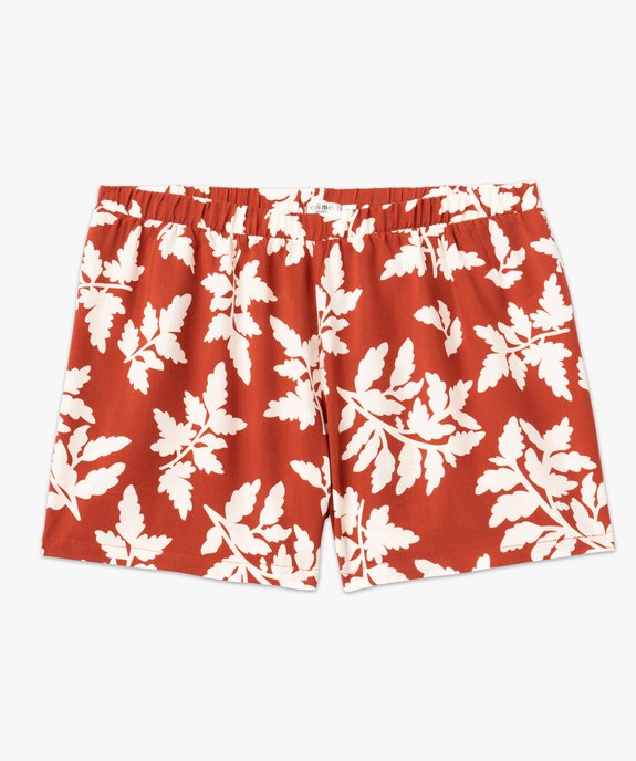 Short de pyjama imprimé en viscose femme vue5 - GEMO 4G FEMME - GEMO