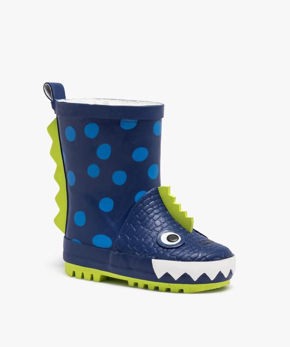 Bottes en caoutchouc enfant doublées à motif dragon vue2 - GEMO(BEBE DEBT) - GEMO