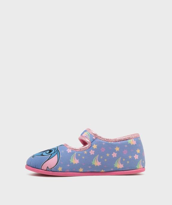 Chaussons babies à scratch en velours imprimé fille - Stitch vue3 - LILO & STITCH - GEMO