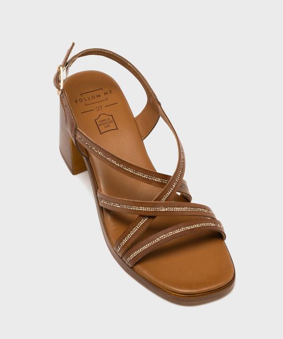 Sandales à talon avec brides à strass femme - Follow Me vue5 - FOLLOW ME - GEMO