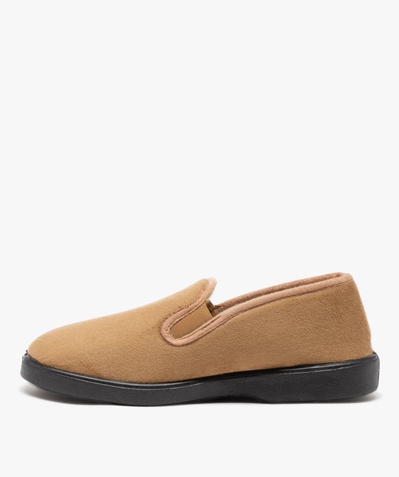 Chaussons en velours uni et doublés laine homme vue5 - G'FLEX - GEMO