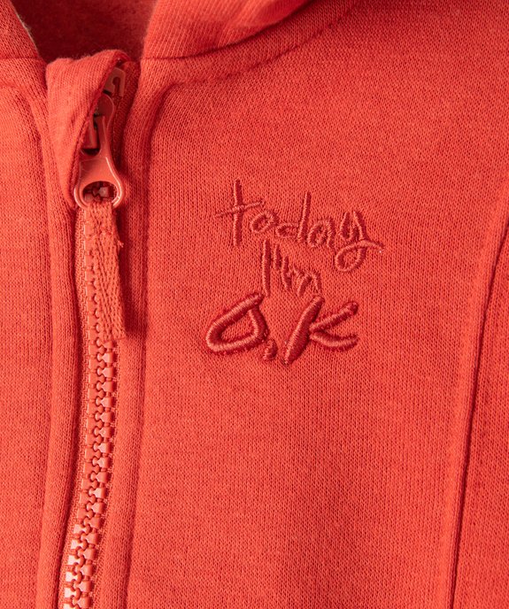 Sweat zippé molletonné à capuche bébé garçon vue2 - GEMO(BEBE DEBT) - GEMO