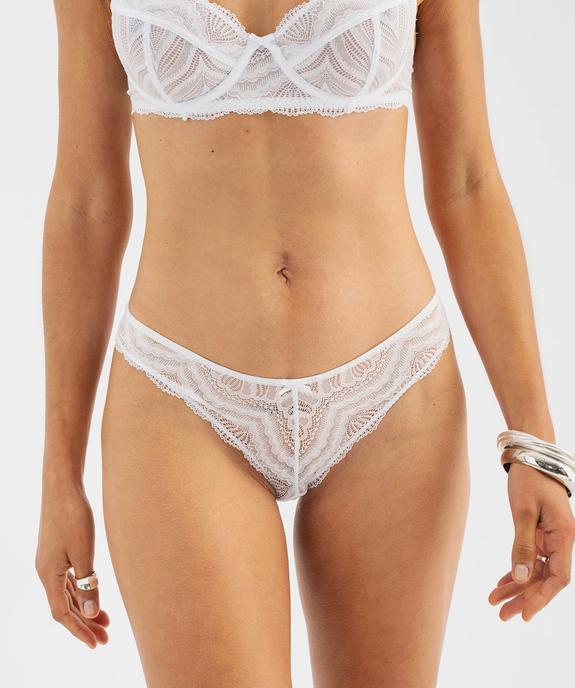 Culotte en dentelle et tulle femme (lot de 2) vue2 - GEMO(HOMWR FEM) - GEMO
