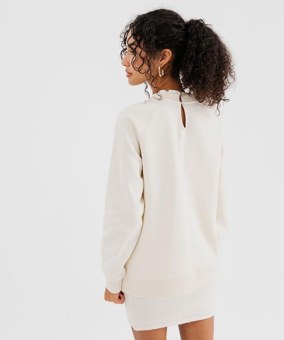 Sweat avec dentelle sur le col femme vue3 - GEMO(FEMME PAP) - GEMO