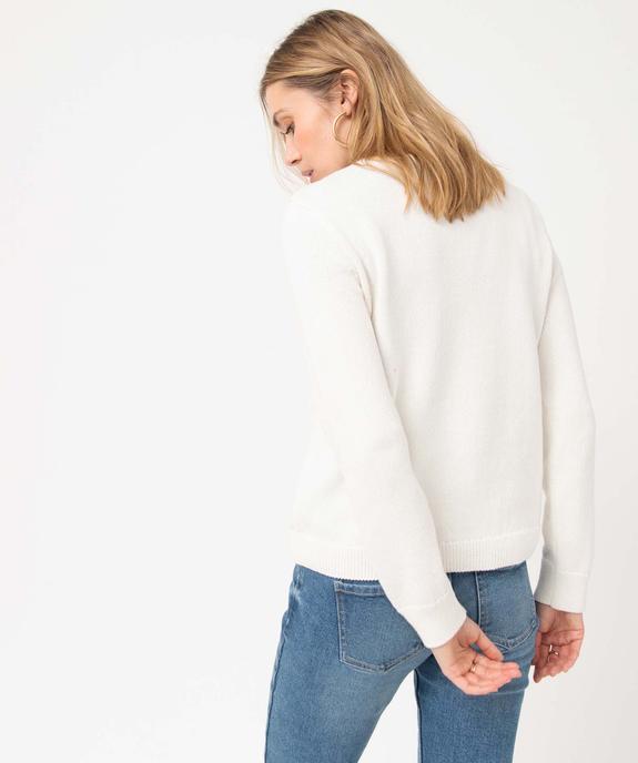 Pull femme imprimé drapeau américain - LuluCastagnette vue3 - LULUCASTAGNETTE - GEMO