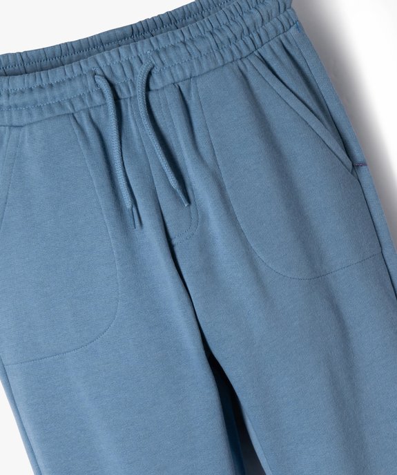 Pantalon de jogging uni avec taille élastique garçon vue2 - 1E PRIX BY GEMO - GEMO