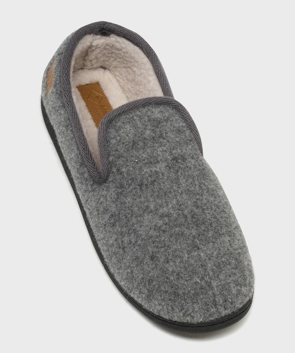 Chaussons fourrées forme pantoufle en velours homme - Roadsign vue5 - ROADSIGN D - GEMO