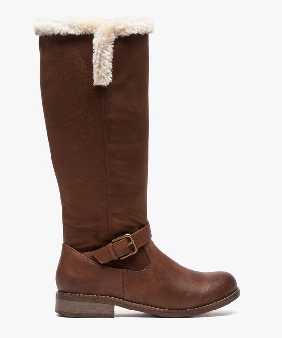 Bottes femme avec doublure chaude vue1 - GEMO (CASUAL) - GEMO